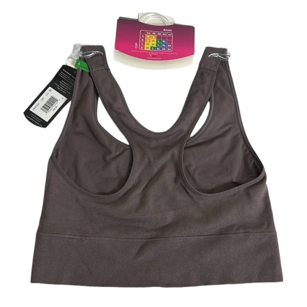 MAIDENFORM Seamless Lounge Bra Large Sparrow (Purple Brown) NWT‎